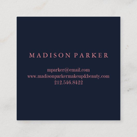 Modern Faux Roos Gold Abstract Square Vierkante Visitekaartje (Achterkant)