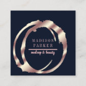 Modern Faux Roos Gold Abstract Square Vierkante Visitekaartje (Voorkant)