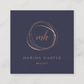 Modern Faux Roos Gold Abstract Vierkante Visitekaartje (Voorkant)