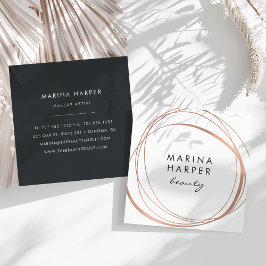 Modern Faux Roos Gold Abstract Vierkante Visitekaartje