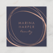 Modern Faux Roos Gold Abstract Vierkante Visitekaartje (Voorkant)