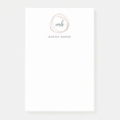 Modern Faux Roos Gold Abstracte Logo Post-it® Notes (Voorkant)