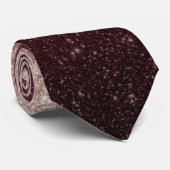 Modern Faux Roos Gold en Burgundy Glitter Ombre Stropdas (Opgerold)