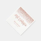 Modern Faux Roos Gold Glitter 80e verjaardag Servet (Hoek)