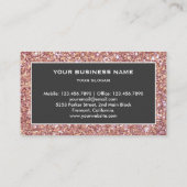 Modern Faux Roos Gold Glitter Face Mask Visitekaartje (Achterkant)