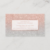Modern faux roos Gold glitter Silombre make-up Visitekaartje (Achterkant)