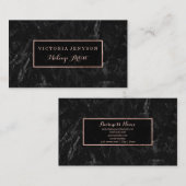 Modern faux roos gold lijst marmer Makeup kunstena Visitekaartje (Voorkant / Achterkant)