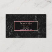 Modern faux roos gold lijst marmer Makeup kunstena Visitekaartje (Achterkant)