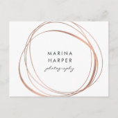 Modern Faux Roos Gold Logo 5-fotocollage Briefkaart (Voorkant)