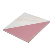 Modern Faux Roos Gold Marble Tegeltje (Zijkant)