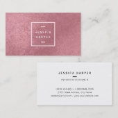 Modern Faux Roos Gold Visitekaartje (Voorkant / Achterkant)