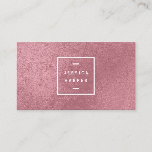 Modern Faux Roos Gold Visitekaartje (Voorkant)