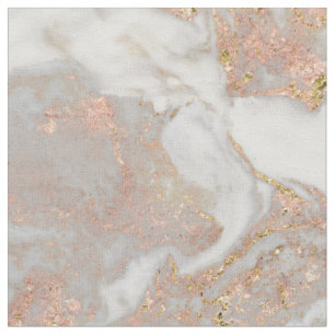 Modern Faux Roos Goud Marmeren Werveltje Chic Stof