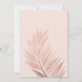 Modern faux roos gouden palmboom blush Sweet 16 Kaart (Achterkant)