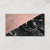 Modern faux roos goudmarmer Makeup Visitekaartje (Achterkant)