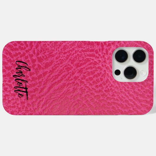Modern Faux roze leer Case-Mate iPhone Case (Achterkant (horizontaal))