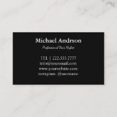 Modern Faux Silver & Black Folie kleurenblok Visitekaartje (Achterkant)