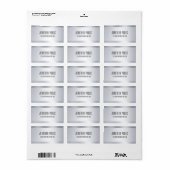 Modern Faux Silver Elegant Minimalist Sjabloon Etiket (Full Sheet)