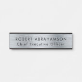 Modern Faux Silver Kantoor deurborden teken Deurbordje (Voorkant)
