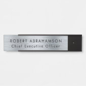 Modern Faux Silver Kantoor deurborden teken Deurbordje (Voorkant)