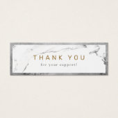 Modern faux Silver Marble luxe business bedankt Mini Visitekaartjes (Voorkant)