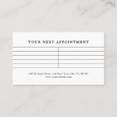 Modern Faux Silver Scissor Hair Applition Afsprakenkaartje (Achterkant)