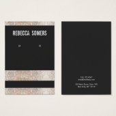 Modern Faux Silver Sequin Earring-beeldscherm Visitekaartjes (Voorkant /achterkant)