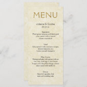 Modern Faux Sparkle Gold Ivory Menu Kaarten (Voorkant / Achterkant)