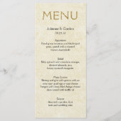 Modern Faux Sparkle Gold Ivory Menu Kaarten (Voorkant)