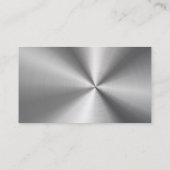 Modern Faux Stainless Steel Metal Apps-ontwikkelaa Visitekaartje (Achterkant)