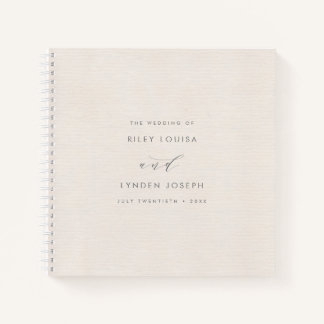 Modern Faux-Textured Budget Elegant Guest Book Notitieboek
