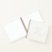 Modern Faux-Textured Ivory Elegant Guest Book Notitieboek (Binnen)