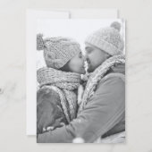 Modern Faux Vellum Black en White Photo Wedding Save The Date (Achterkant)