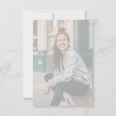 Modern Faux Vellum Overlay FotograduPartij Kaart (Achterkant)