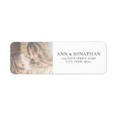 Modern Faux Vellum Photo Return Address Labels (Voorkant)