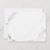Modern faux zilveren marmer, gepersonaliseerde sch bedankkaart (Achterkant)