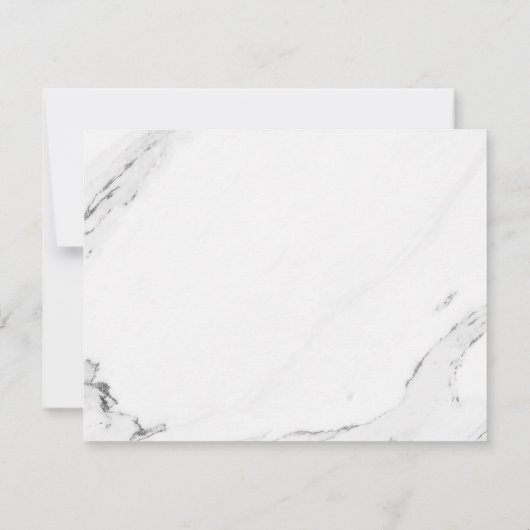 Modern faux zilveren marmer, gepersonaliseerde sch bedankkaart (Achterkant)