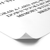 Modern Favoriete geheugen met de bruid game kaart Poster (Hoek)