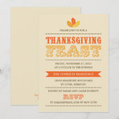 Modern Feast Thanksgiving-binnenuitnodiging Kaart (Voorkant / Achterkant)