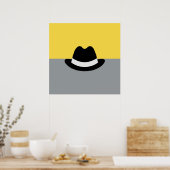 Modern Fedora Colorblock Poster (Keuken)