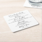Modern feest / bruiloft Dank u Kartonnen Onderzetters (Schuin)