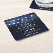 Modern feest / bruiloft Dank u Kartonnen Onderzetters (Schuin)