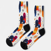 Modern Feestelijk met Starburst Kerst Flair Sokken (Links)