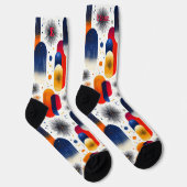 Modern Feestelijk met Starburst Kerst Flair Sokken (Rechts)