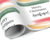 Modern feestelijk vrolijk kerstinpakpapier cadeaupapier (Rol Hoek)