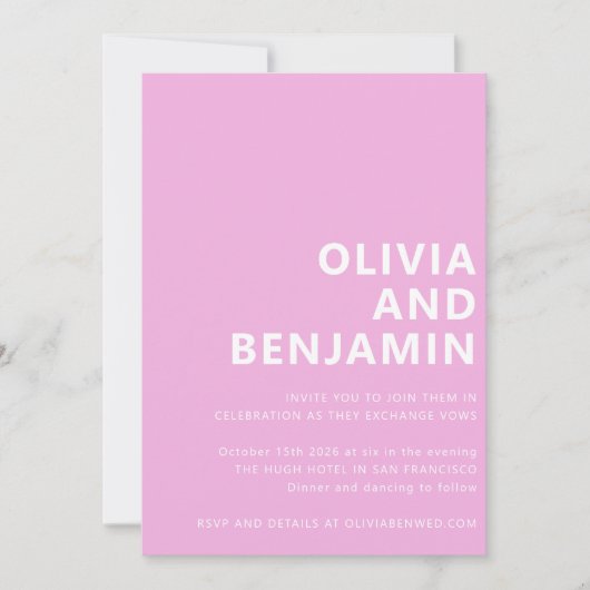 Modern fel roze oude typografie kaart (Voorkant)