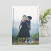 Modern Feliz Navidad-bedekking met fotokaart Feestdagenkaart (Staand voorkant)