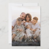 Modern Feliz Navidad Full Photo Script Christmas Feestdagenkaart (Voorkant)