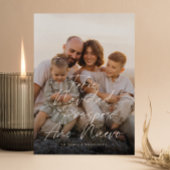 Modern Feliz Navidad Full Photo Script Christmas Feestdagenkaart