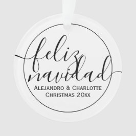 Modern Feliz Navidad Kerstmis - Persoonlijke foto Ornament